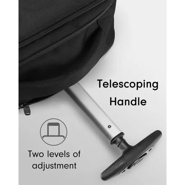 imageMATEIN Rolling Backpack Travel Laptop Backpacks with WheelsBlack