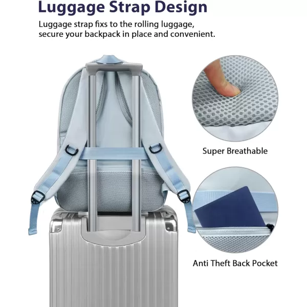 imageMATEIN Travel Laptop Backpack 17 inch Business Flight Approved Carry on Backpack TSA Large Computer Backpack for Men Women with USB Port and Trolley Sleeve College School Tactical Book Bag GreyBlue
