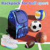 imageMATEIN Basketball Bag Sturdy Soccer Bag with Ball Holder ampamp Shoe Compartment Large Basketball Backpack for Training Equipment Water Resistant Sports Ball Bags Fits Volleyball Football ColorfulGalaxy Blue