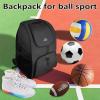 imageMATEIN Basketball Bag Sturdy Soccer Bag with Ball Holder ampamp Shoe Compartment Large Basketball Backpack for Training Equipment Water Resistant Sports Ball Bags Fits Volleyball Football ColorfulBlack