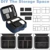imageMATEIN Cable Organizer Bag Waterproof Travel Electronic Storage with Adjustable Divider Shockproof Portable Double Layer Tech Bag Carrying Case for Cord Earbuds Charger SD Card Tech Gifts BlackBlue