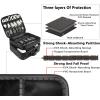 imageMATEIN Cable Organizer Bag Waterproof Travel Electronic Storage with Adjustable Divider Shockproof Portable Double Layer Tech Bag Carrying Case for Cord Earbuds Charger SD Card Tech Gifts BlackBlack
