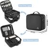 imageMATEIN Cable Organizer Bag Waterproof Travel Electronic Storage with Adjustable Divider Shockproof Portable Double Layer Tech Bag Carrying Case for Cord Earbuds Charger SD Card Tech Gifts BlackBlack