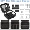 imageMATEIN Cable Organizer Bag Waterproof Travel Electronic Storage with Adjustable Divider Shockproof Portable Double Layer Tech Bag Carrying Case for Cord Earbuds Charger SD Card Tech Gifts BlackBlack