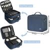 imageMATEIN Cable Organizer Bag Waterproof Travel Electronic Storage with Adjustable Divider Shockproof Portable Double Layer Tech Bag Carrying Case for Cord Earbuds Charger SD Card Tech Gifts BlackBlue
