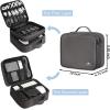 imageMATEIN Cable Organizer Bag Waterproof Travel Electronic Storage with Adjustable Divider Shockproof Portable Double Layer Tech Bag Carrying Case for Cord Earbuds Charger SD Card Tech Gifts BlackGrey