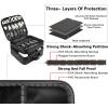 imageMATEIN Cable Organizer Bag Waterproof Travel Electronic Storage with Adjustable Divider Shockproof Portable Double Layer Tech Bag Carrying Case for Cord Earbuds Charger SD Card Tech Gifts BlackBlack