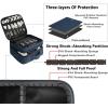 imageMATEIN Cable Organizer Bag Waterproof Travel Electronic Storage with Adjustable Divider Shockproof Portable Double Layer Tech Bag Carrying Case for Cord Earbuds Charger SD Card Tech Gifts BlackBlue
