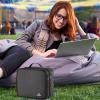 imageMATEIN Cable Organizer Bag Waterproof Travel Electronic Storage with Adjustable Divider Shockproof Portable Double Layer Tech Bag Carrying Case for Cord Earbuds Charger SD Card Tech Gifts BlackBlack
