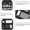 imageMATEIN Cable Organizer Bag Waterproof Travel Electronic Storage with Adjustable Divider Shockproof Portable Double Layer Tech Bag Carrying Case for Cord Earbuds Charger SD Card Tech Gifts BlackPink