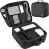 imageMATEIN Cable Organizer Bag Waterproof Travel Electronic Storage with Adjustable Divider Shockproof Portable Double Layer Tech Bag Carrying Case for Cord Earbuds Charger SD Card Tech Gifts BlackBlack