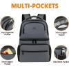 imageMATEIN Cooler Backpack 26 Cans Insulated Lunch Backpack for Men Women Leakproof Double Layer Lunch Cooler Bag Lightweight Soft Lunch Backpack with Cooler Compartment Beach Camping Hiking Beer GiftsAustere Grey