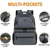 imageMATEIN Cooler Backpack 26 Cans Insulated Lunch Backpack for Men Women Leakproof Double Layer Lunch Cooler Bag Lightweight Soft Lunch Backpack with Cooler Compartment Beach Camping Hiking Beer GiftsAustere Grey