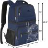 imageMATEIN Cooler Backpack 26 Cans Insulated Lunch Backpack for Men Women Leakproof Double Layer Lunch Cooler Bag Lightweight Soft Lunch Backpack with Cooler Compartment Beach Camping Hiking Beer GiftsBlue