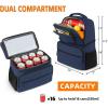 imageMATEIN Cooler Backpack 26 Cans Insulated Lunch Backpack for Men Women Leakproof Double Layer Lunch Cooler Bag Lightweight Soft Lunch Backpack with Cooler Compartment Beach Camping Hiking Beer GiftsBlue