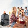 imageMATEIN Cooler Backpack 26 Cans Insulated Lunch Backpack for Men Women Leakproof Double Layer Lunch Cooler Bag Lightweight Soft Lunch Backpack with Cooler Compartment Beach Camping Hiking Beer GiftsAustere Grey