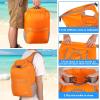 imageMATEIN Dry Bag Marine Dry Sack Waterproof Backpack with Wet Bags for Kayaking Floating Swimming Boating Lightweight Paddle Board Casual Daypack for Hiking Camping 2pcs Set Friendship Gifts Orange
