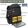 imageMATEIN Fishing Backpack Water Resistant Fishing Tackle Box Bag with Rod Holders ampamp Cooler Gear Gifts for MenBlack  Large