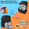 imageMATEIN Fishing Backpack Water Resistant Fishing Tackle Box Bag with Rod Holders ampamp Cooler Gear Gifts for MenBlack