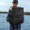 imageMATEIN Fishing Backpack Water Resistant Fishing Tackle Box Bag with Rod Holders ampamp Cooler Gear Gifts for MenBlack