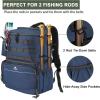imageMATEIN Fishing Backpack Water Resistant Fishing Tackle Box Bag with Rod Holders ampamp Cooler Gear Gifts for MenBlue  Large