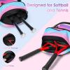 imageMATEIN Kids Tennis Bag Girls Softball Bag with Fixed Straps ampamp Cooler Pockets Sturdy Racket Bag with Fence Hook Hold Badminton Baseball Bat Tennis Baseball Bags for Youth Teens Women Colorful