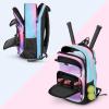 imageMATEIN Kids Tennis Bag Girls Softball Bag with Fixed Straps ampamp Cooler Pockets Sturdy Racket Bag with Fence Hook Hold Badminton Baseball Bat Tennis Baseball Bags for Youth Teens Women Colorful