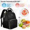 imageMATEIN Lunch Backpack for Men Women 17 Inch Large Insulated Cooler Backpack with USB Charging Port Water Resistant Lunch Box Backpack Travel Laptop Backpack for Men Work Picnic College Nurse BlackBlack