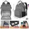 imageMATEIN Lunch Backpack for Men Women 17 Inch Large Insulated Cooler Backpack with USB Charging Port Water Resistant Lunch Box Backpack Travel Laptop Backpack for Men Work Picnic College Nurse BlackAustere Grey