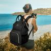 imageMATEIN Lunch Backpack for Men Women 17 Inch Large Insulated Cooler Backpack with USB Charging Port Water Resistant Lunch Box Backpack Travel Laptop Backpack for Men Work Picnic College Nurse BlackBlack