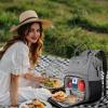 imageMATEIN Lunch Backpack for Men Women 17 Inch Large Insulated Cooler Backpack with USB Charging Port Water Resistant Lunch Box Backpack Travel Laptop Backpack for Men Work Picnic College Nurse BlackAustere Grey
