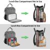 imageMATEIN Lunch Backpack for Men Women 17 Inch Large Insulated Cooler Backpack with USB Charging Port Water Resistant Lunch Box Backpack Travel Laptop Backpack for Men Work Picnic College Nurse BlackAustere Grey