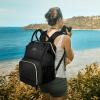 imageMATEIN Lunch Backpack for Men Women 17 Inch Large Insulated Cooler Backpack with USB Charging Port Water Resistant Lunch Box Backpack Travel Laptop Backpack for Men Work Picnic College Nurse BlackBlack