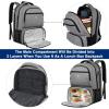 imageMATEIN Lunch Backpack for Men Work 17 Inch Insulated Cooler Backpack Lunch Box with USB Charging Port Water Resistant Laptop Backpack Computer Bag Meal Prep Backpack for Picnic College Travel BlackGrey