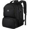 imageMATEIN Lunch Backpack for Men Work 17 Inch Insulated Cooler Backpack Lunch Box with USB Charging Port Water Resistant Laptop Backpack Computer Bag Meal Prep Backpack for Picnic College Travel BlackBlack