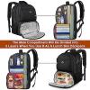 imageMATEIN Lunch Backpack for Men Work 17 Inch Insulated Cooler Backpack Lunch Box with USB Charging Port Water Resistant Laptop Backpack Computer Bag Meal Prep Backpack for Picnic College Travel BlackBlack