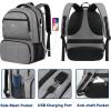 imageMATEIN Lunch Backpack for Men Work 17 Inch Insulated Cooler Backpack Lunch Box with USB Charging Port Water Resistant Laptop Backpack Computer Bag Meal Prep Backpack for Picnic College Travel BlackGrey