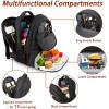 imageMATEIN Lunch Backpack for Men Work 17 Inch Insulated Cooler Backpack Lunch Box with USB Charging Port Water Resistant Laptop Backpack Computer Bag Meal Prep Backpack for Picnic College Travel BlackBlack