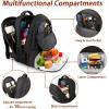 imageMATEIN Lunch Backpack for Men Work 17 Inch Insulated Cooler Backpack Lunch Box with USB Charging Port Water Resistant Laptop Backpack Computer Bag Meal Prep Backpack for Picnic College Travel BlackBlack