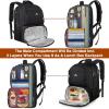 imageMATEIN Lunch Backpack for Men Work 17 Inch Insulated Cooler Backpack Lunch Box with USB Charging Port Water Resistant Laptop Backpack Computer Bag Meal Prep Backpack for Picnic College Travel BlackBlack
