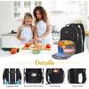 imageMATEIN Lunch Backpack for Women 156inch Laptop Work Backpack with Insulated Cooler Compartment Water Resistant Teacher Nurse Backpack with USB Port for College Picnic Camping Beaches Women GiftsBlack