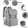 imageMATEIN Lunch Bags for Women Cooler Lunchbox Insulated Work Backpack with USB Charging Port Water Resistant Travel Computer Bag College Daypack Fits 156 Inch Laptop Friendship Gifts for Women GreyGrey