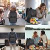 imageMATEIN Lunch Bags for Women Cooler Lunchbox Insulated Work Backpack with USB Charging Port Water Resistant Travel Computer Bag College Daypack Fits 156 Inch Laptop Friendship Gifts for Women GreyBlack