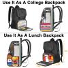 imageMATEIN Lunch Bags for Women Cooler Lunchbox Insulated Work Backpack with USB Charging Port Water Resistant Travel Computer Bag College Daypack Fits 156 Inch Laptop Friendship Gifts for Women GreyBlack