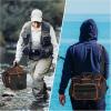imageMATEIN Tackle Bag with Cooler ampamp Rod Holder Fishing Gifts for Men Unique Saltwater Resistant Waterproof Fishing Tackle Storage Carrying Case with Shoulder Strap for Trays and Fish Gear Black