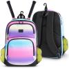 imageMATEIN Kids Tennis Bag Girls Softball Bag with Fixed Straps ampamp Cooler Pockets Sturdy Racket Bag with Fence Hook Hold Badminton Baseball Bat Tennis Baseball Bags for Youth Teens Women Colorful