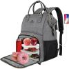 imageMATEIN Lunch Backpack for Men Women 17 Inch Large Insulated Cooler Backpack with USB Charging Port Water Resistant Lunch Box Backpack Travel Laptop Backpack for Men Work Picnic College Nurse BlackAustere Grey