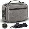 imageMATEIN Smell Proof Bag Odor Proof Bags Stash Box Container with Combination Lock Travel Storage Case with Detachable Shoulder Strap Scent Proof Bag Gifts for Men ampamp WomenGrey