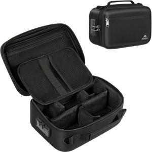 imageMATEIN Smell Proof Bag Odor Proof Bags Stash Box Container with Combination Lock Travel Storage Case with Detachable Shoulder Strap Scent Proof Bag Gifts for Men ampamp WomenBlack