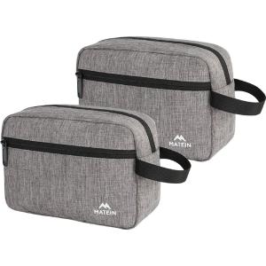 imageMATEIN Toiletry Bag for Men 2 Packs Waterproof Dopp Kit Bathroom Shaving Bag for Toiletries Small Accessories Small Cosmetics ampamp Makeup Organizer for Traveling